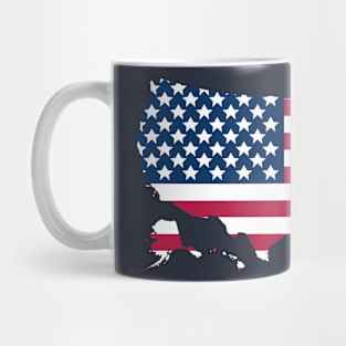 U.S.A. Flag Map Mug